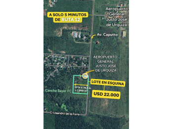 VENDO TERRENO – EXCELENTE UBICACI&Oacute;N EN Paran&aacute;