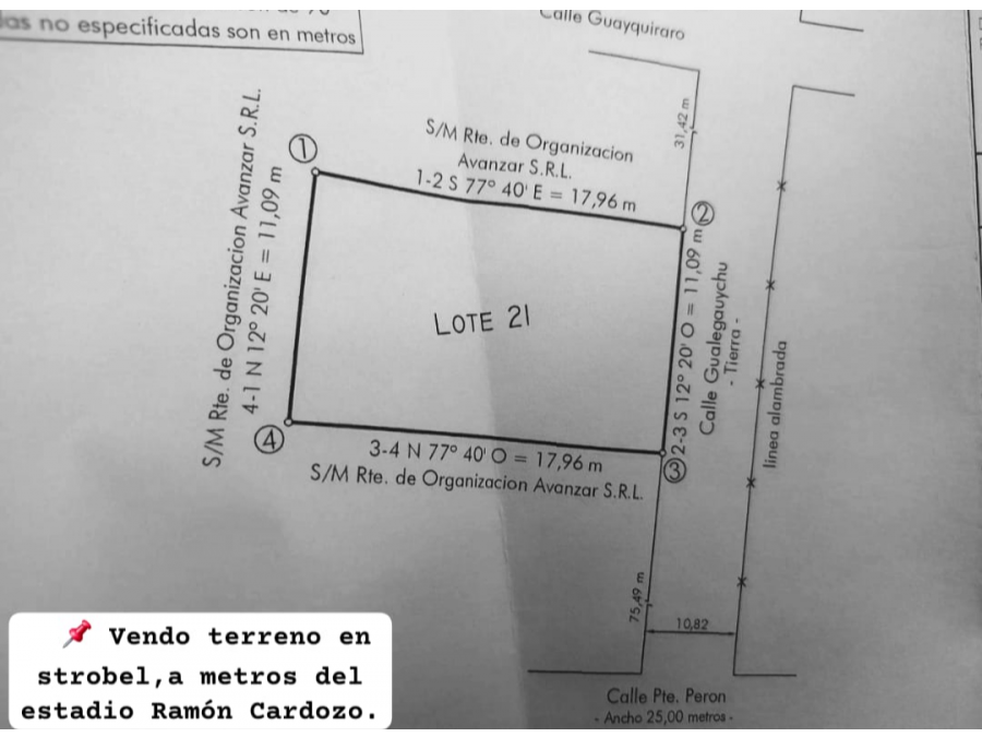 Vendo terreno en strobel
