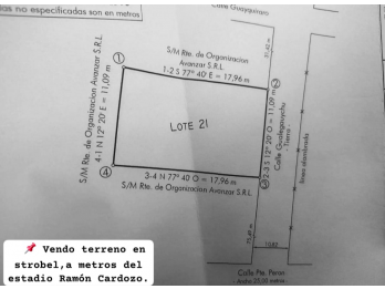 Vendo terreno en strobel