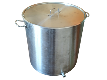 Olla de acero inoxidable 100L, con cupla de 1/2"