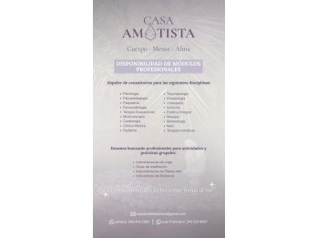 ALQUILER DE CONSULTORIOS, OFICINAS, SALA DE YOGA POR MODULOS