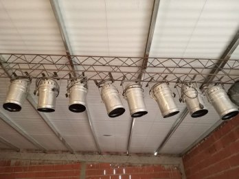 TACHOS PAR 64 LED LARGOS ALUMINIO DMX CON BASE