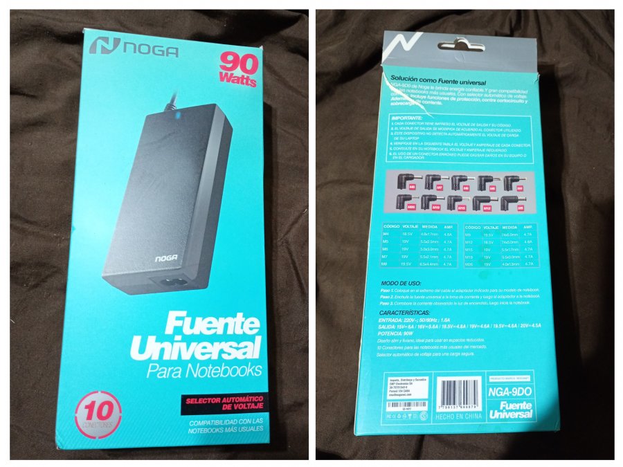 VENDO CARGADOR UNIVERSAL NOGA