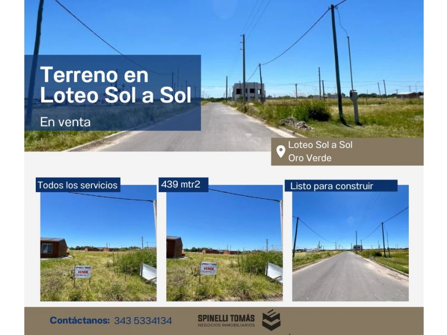Terreno en Loteo Sol a Sol en VENTA