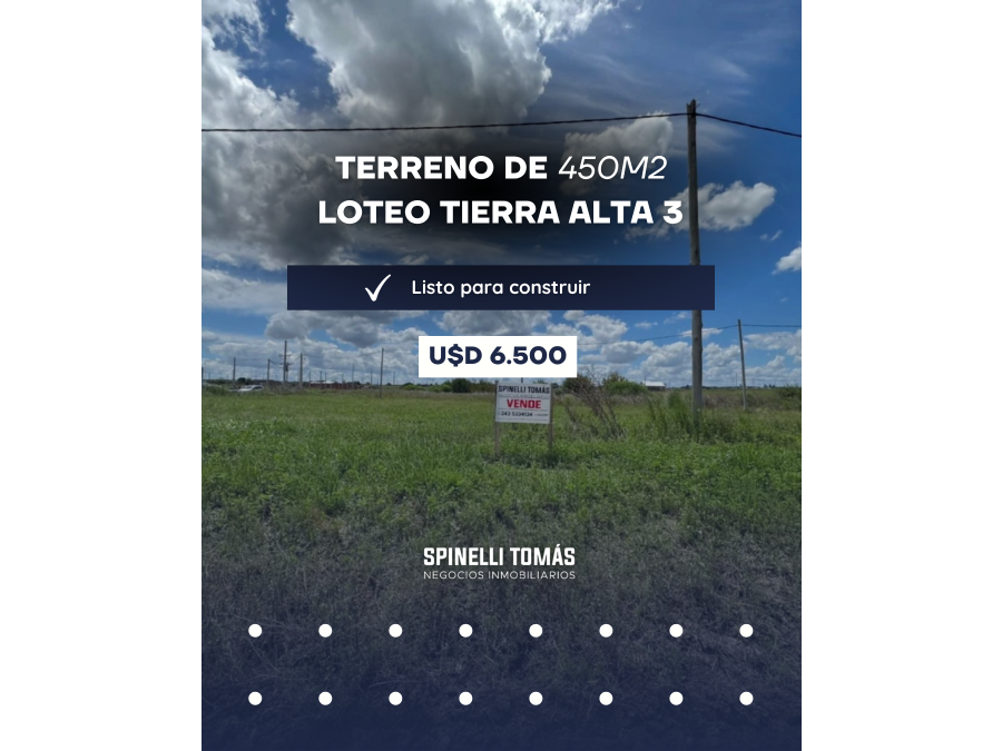 VENDEMOS TERRENO EN TIERRA ALTA 3