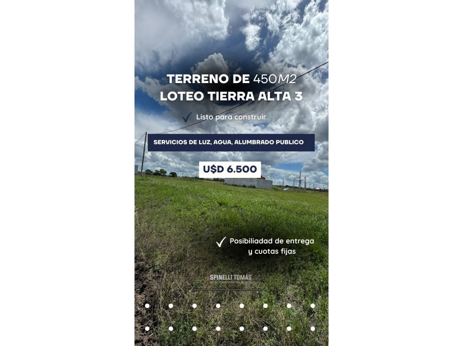 TERRENO EN TIERRA ALTA 3 EN VENTA