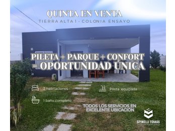 QUINTA CON PILETA EN VENTA