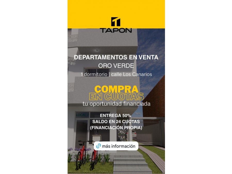 Oportunidad en venta - Oro verde - Financiación -
