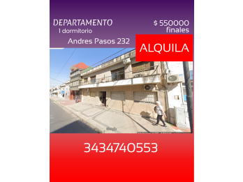 ALQUILO DEPARTAMENTO 1 DORM CALLE ANDRES PASOS