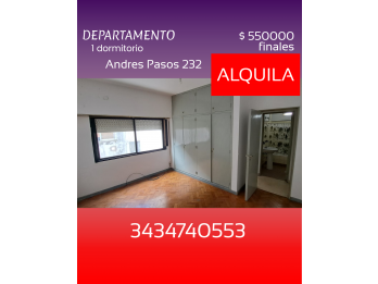 ALQUILO DEPARTAMENTO 1 DORM CALLE ANDRES PASOS