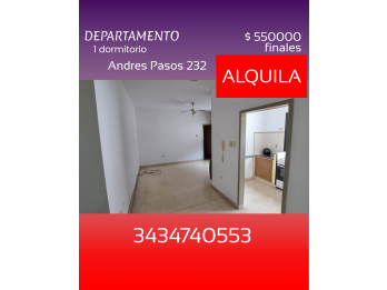 ALQUILO DEPARTAMENTO 1 DORM CALLE ANDRES PASOS
