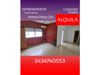 ALQUILO DEPARTAMENTO 1 DORM CALLE ANDRES PASOS