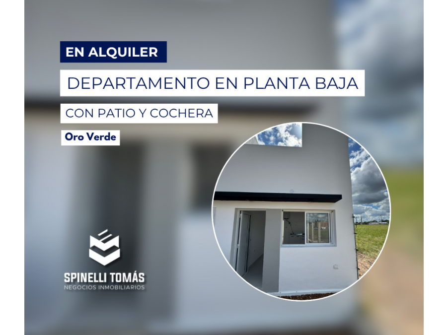 ALQUILAMOS DEPTO CON COCHERA Y PATIO