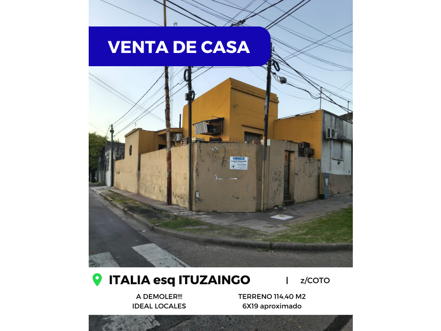 🏠 VENTA de CASA a RECICLAR - ITALIA, PARANÁ 🛠️