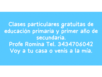 Clases particulares gratuitas
