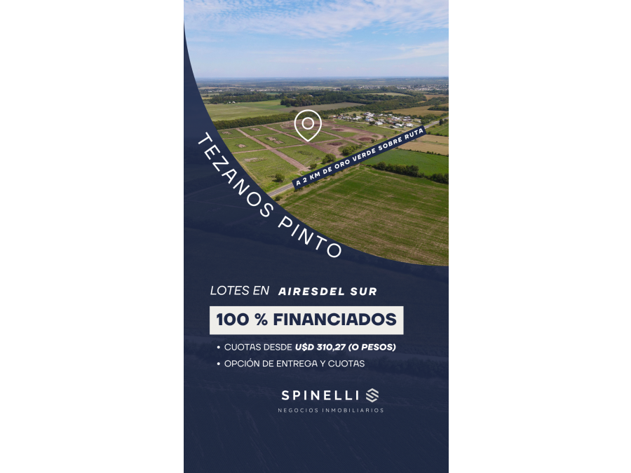 LOTEO AIRES DEL SUR – LOTES DESDE 300m² | INVERSIÓN EN CREC