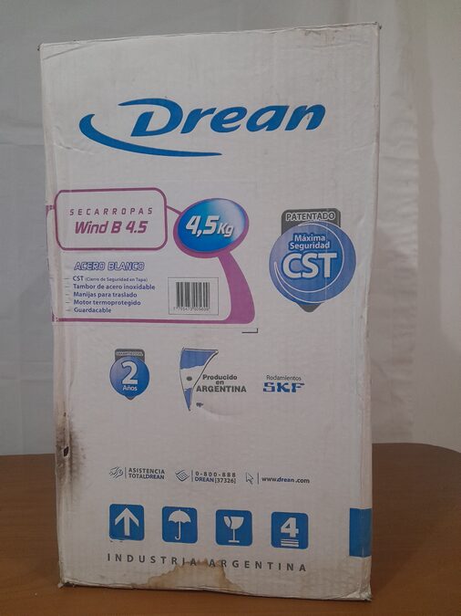 Vendo Secarropas Drean Wind 4.5 Kg (nuevo)
