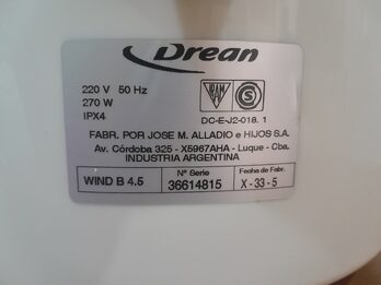 Vendo Secarropas Drean Wind 4.5 Kg (nuevo)