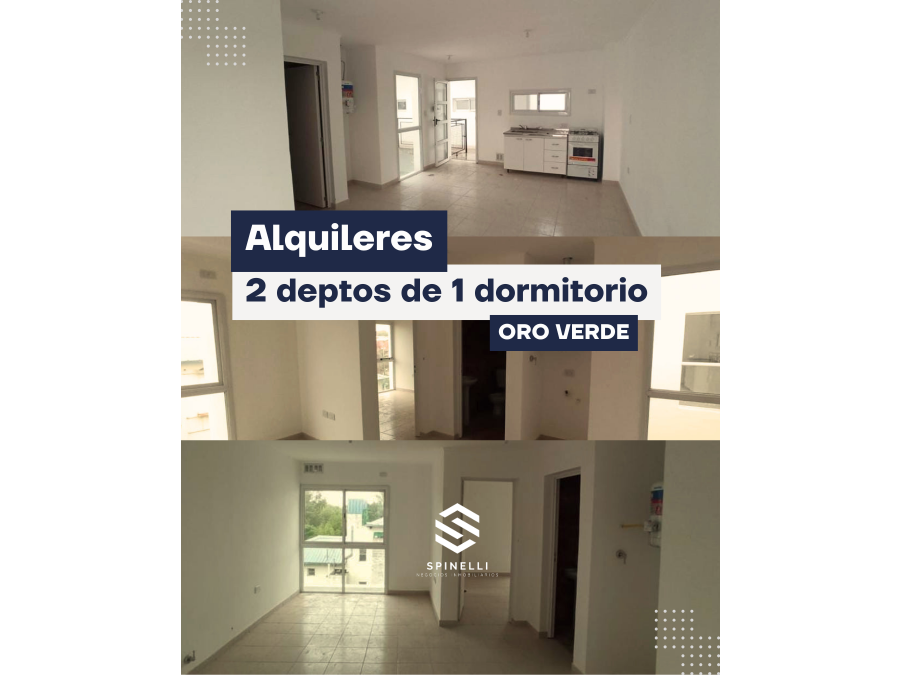 ALQUILAMOS 2 DEPARTAMENTOS DE 1 DORMITORIO