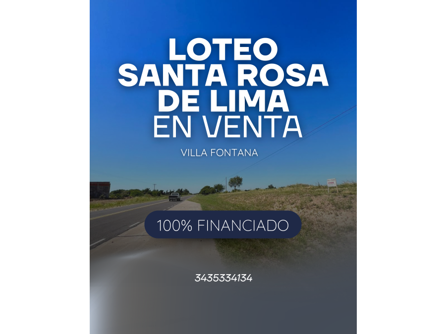 TERRENOS EN VILLA FONTANA EN 36 CUOTAS