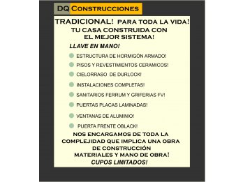 TENES TERRENO? NOSOTROS CONSTRUIMOS TU VIVIENDA!