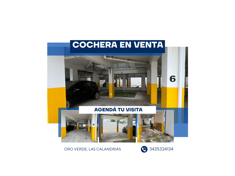COCHERA EN VENTA EN ORO VERDE