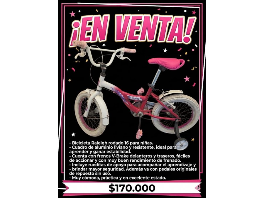 Bicicleta Raleigh R16 niña