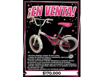 Bicicleta Raleigh R16 niña