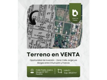 VENDO TERRENO 315 M2 LOTEO LOS POETAS - PARANA