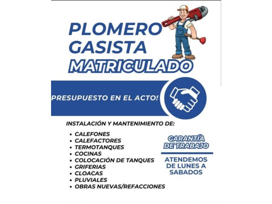 Gasista plomero electricista