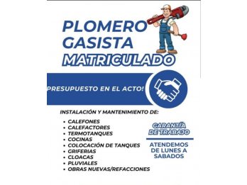 Gasista plomero electricista