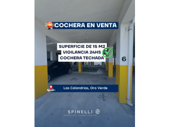 COCHERA TECHADA EN ORO VERDE EN VENTA