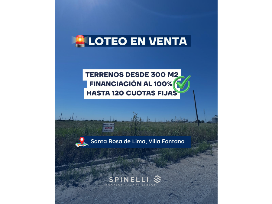 LOTEO SANTA ROSA DE LIMA EN VENTA