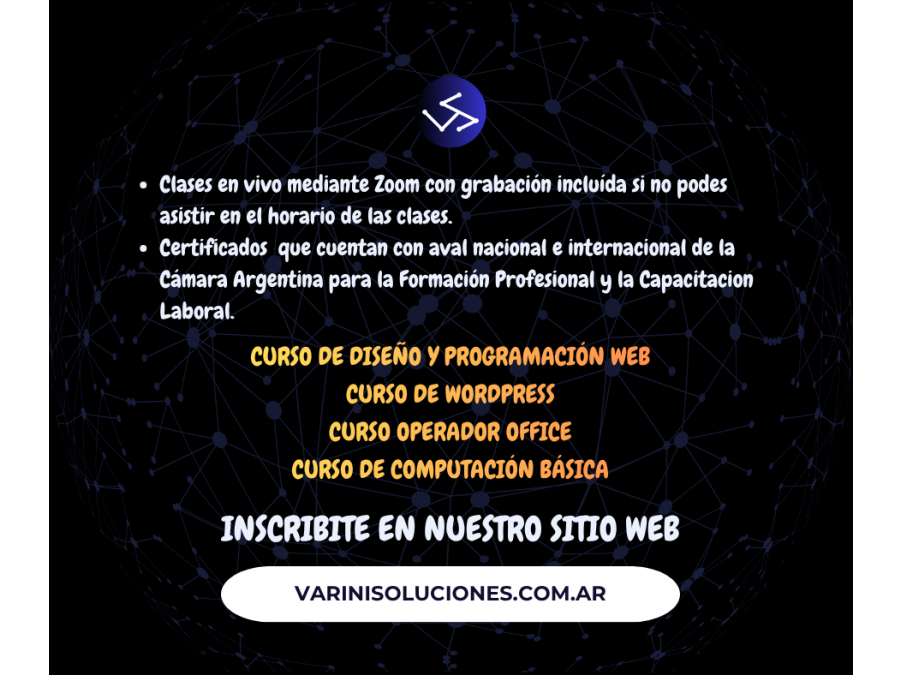 Brindamos cursos online con certificados en vivo por Zoom
