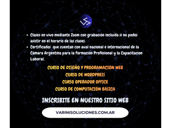 Brindamos cursos online con certificados en vivo por Zoom