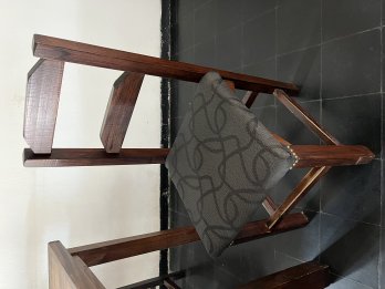 Juego de comedor de pino pintado