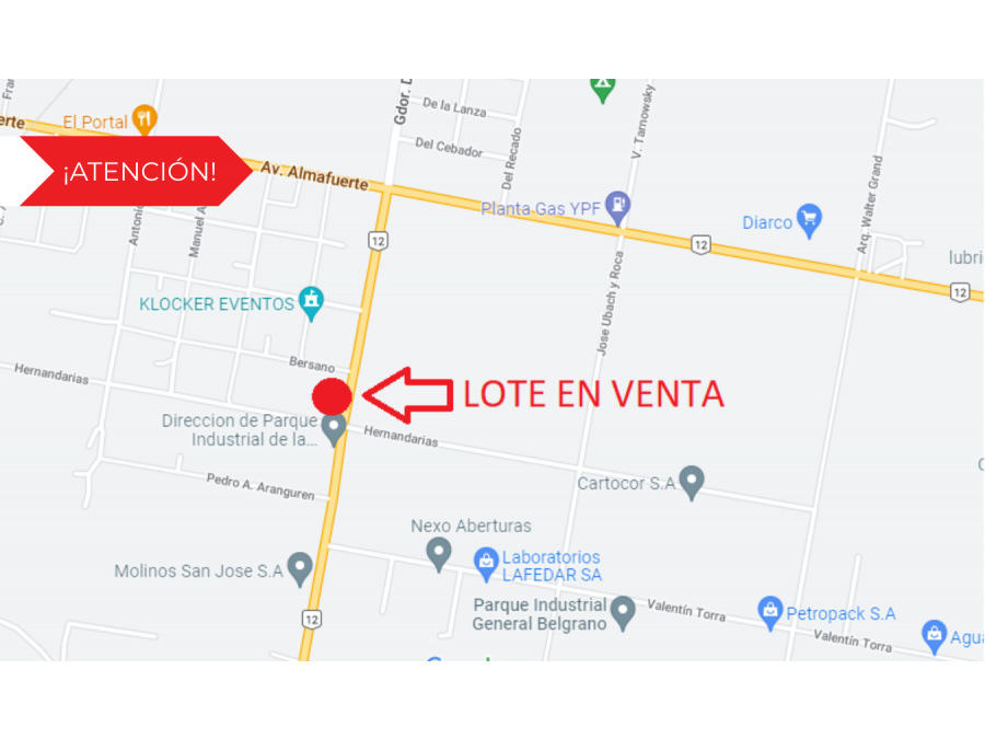 Zona Parque Industrial - 640 m² - Servicios