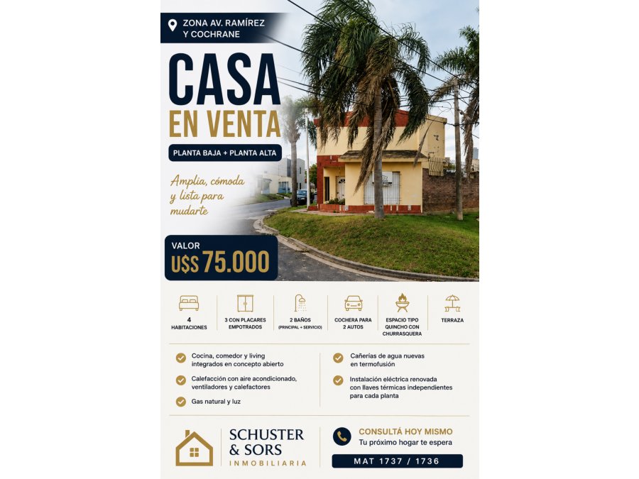 OPORTUNIDAD AMPLIA Y SÓLIDA CASA