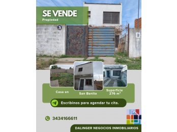 OPORTUNIDAD VENTA DE CASA EN  SAN BENITO