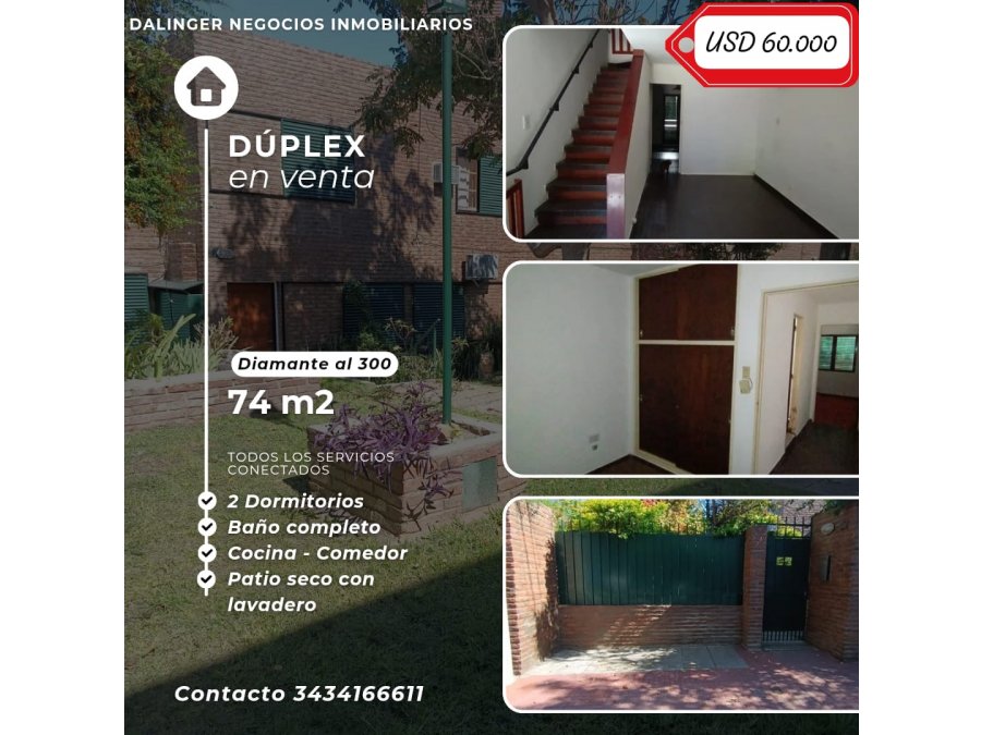 VENTA DE DUPLEX CALLE DIAMANTE SERVICIOS CONECTADOS