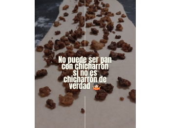 Pan con chicharrón artesanal
