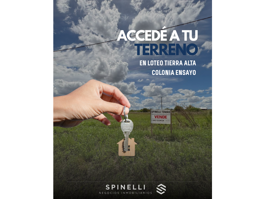 ACCEDÉ A TU TERRENO EN COLONIA ENSAYO ⚡