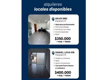SE ALQUILA. OFICINA Y LOCAL(3435102338)