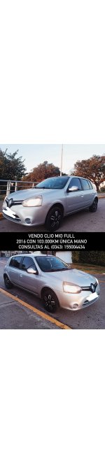 VENDO CLIO MIO DYNAMIC FULL 5 PUERTAS MODELO 2016