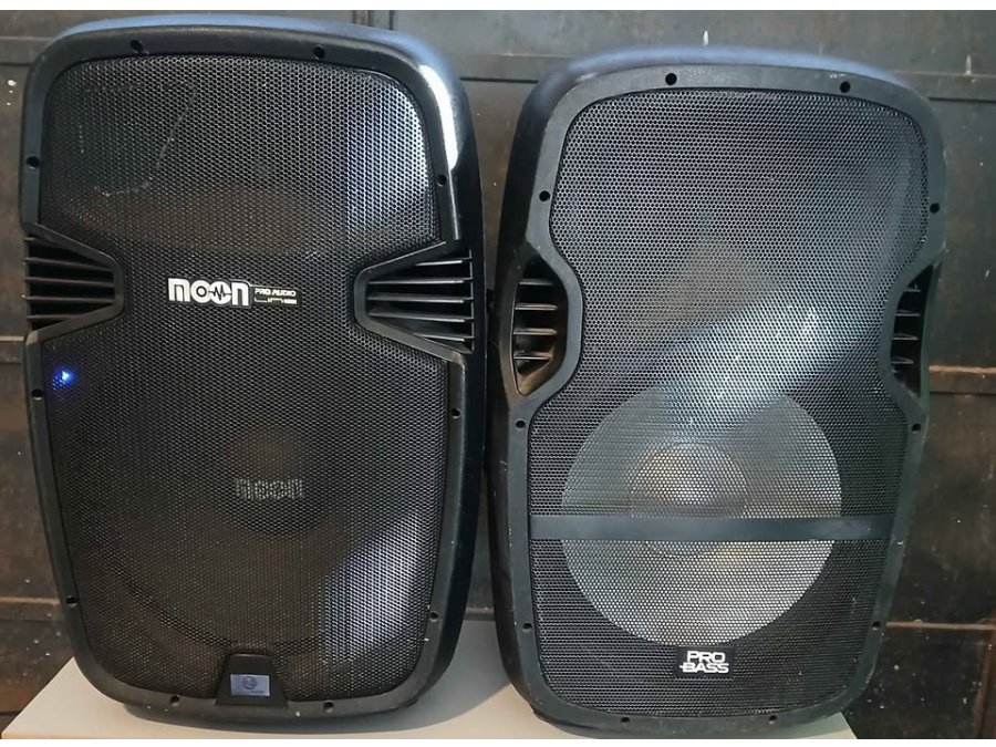 Par parlantes activo y pasivo 15" 350Wrms bluetooth