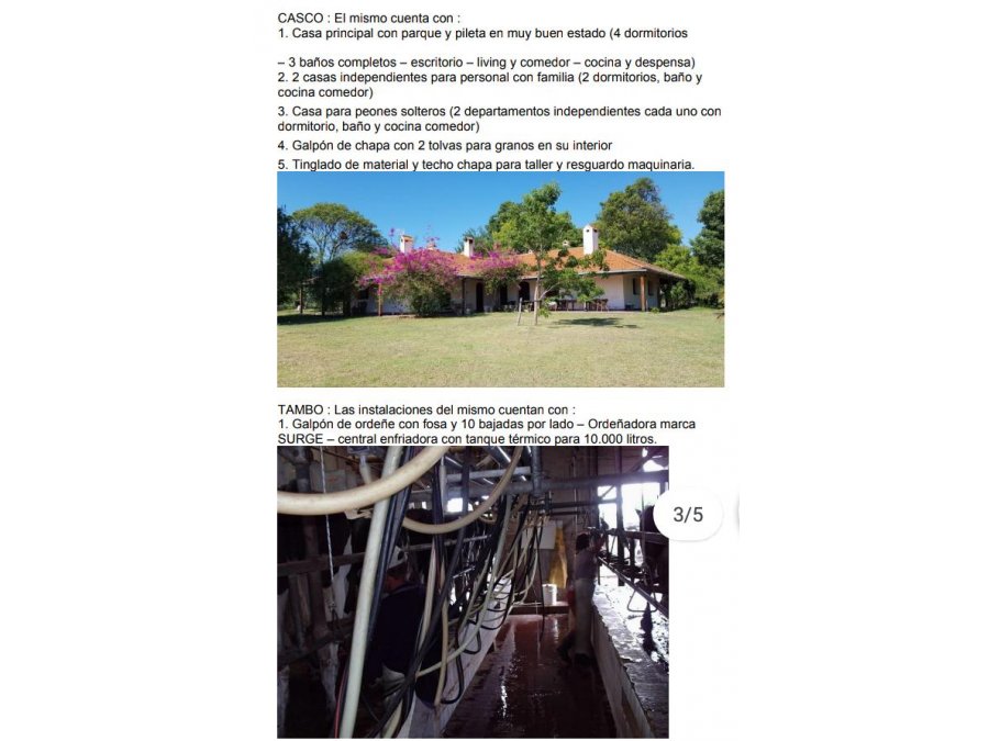 En venta excelente campo mixto – 3500has dpto. La Paz (Entre