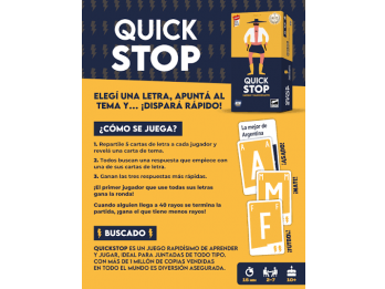 Vendo juego quick stop sin uso