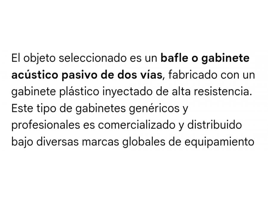 Parlante Pasivo 2 vias
