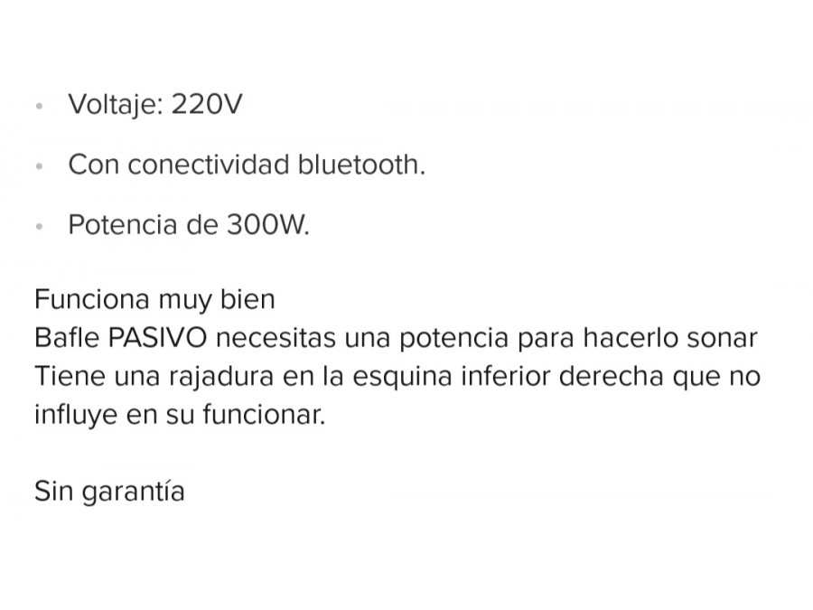 Parlante Pasivo 2 vias