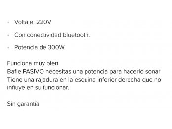 Parlante Pasivo 2 vias